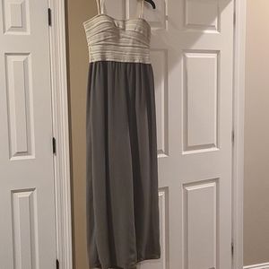 Wide leg strapless pantsuit